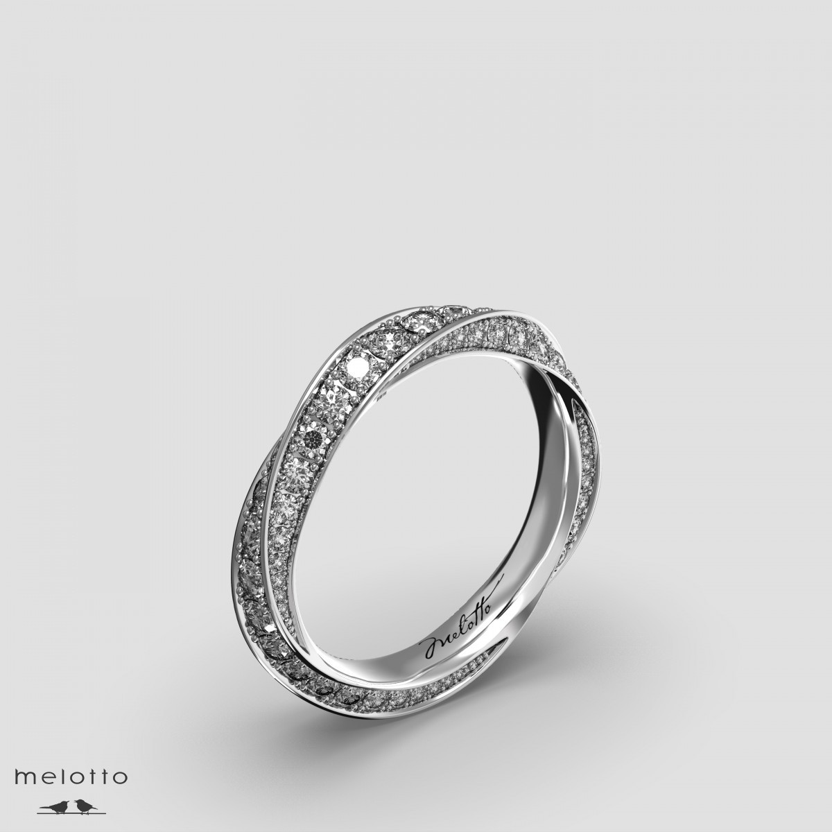 Женское обручальное кольцо «Спираль»