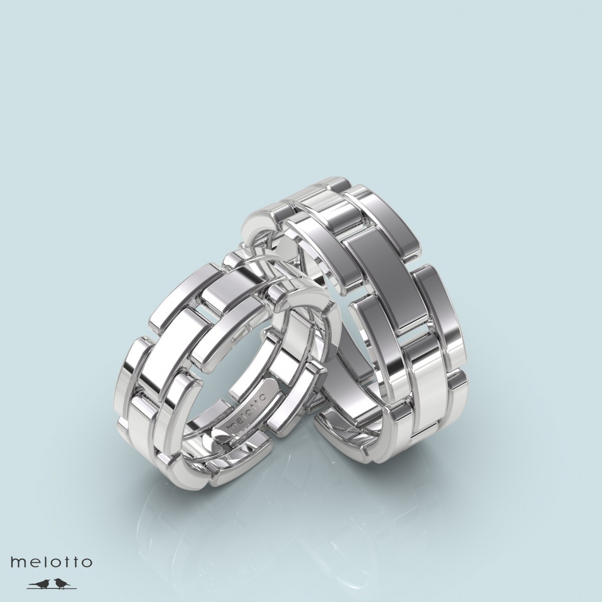 Обручальные кольца браслетного дизайна