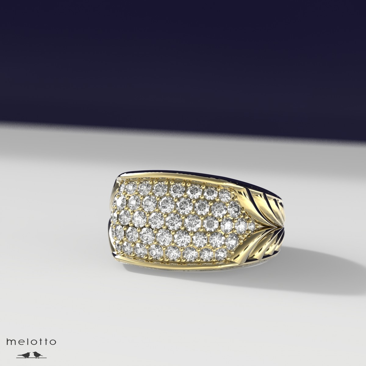 Мужское перстень с бриллиантами