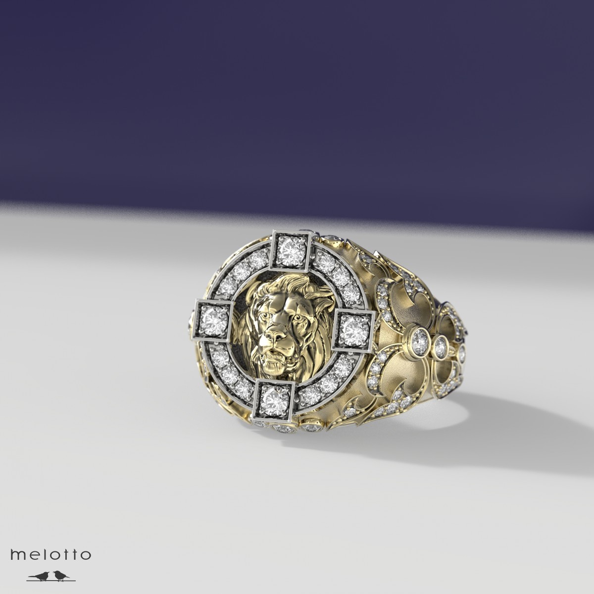Золотой перстень «Лев»
