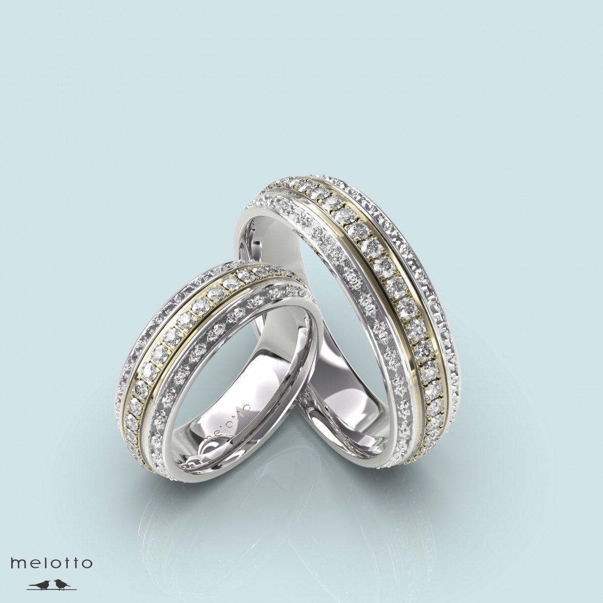 Красивые обручальные кольца с бриллиантами