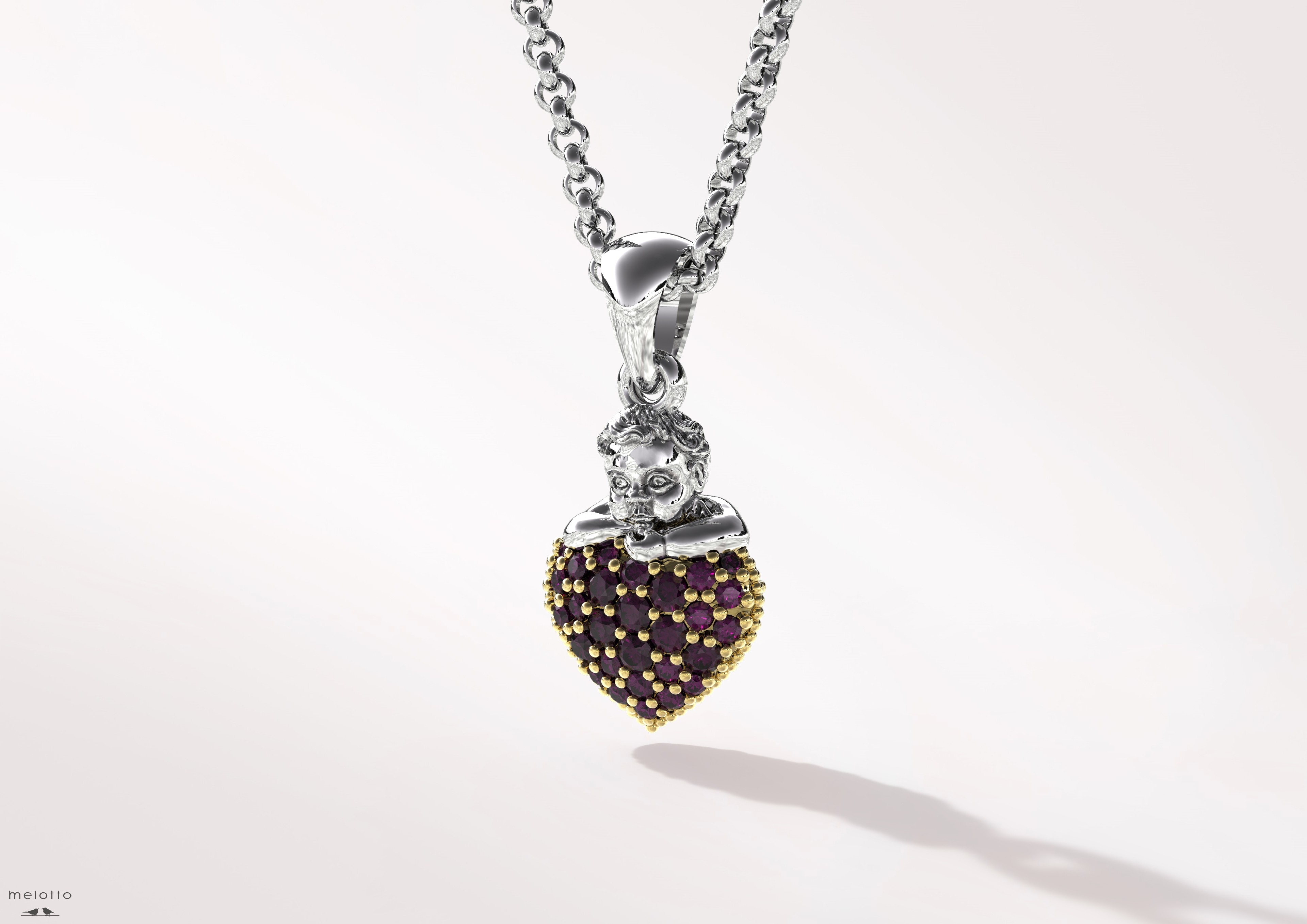 Золотой кулон «Сердце»