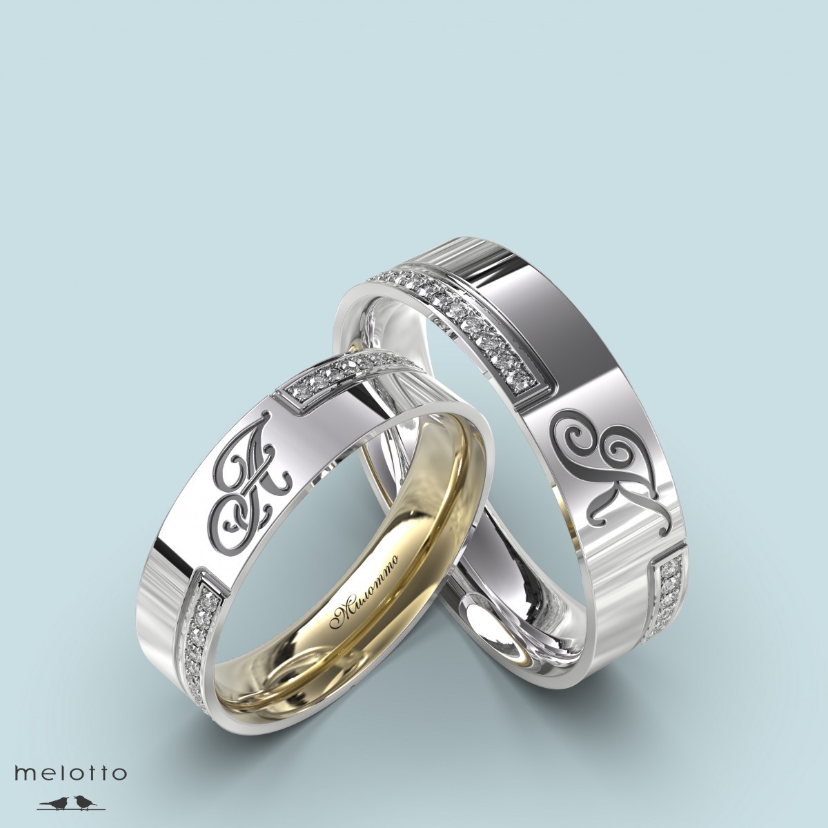 Алтарные кольца с инициалами