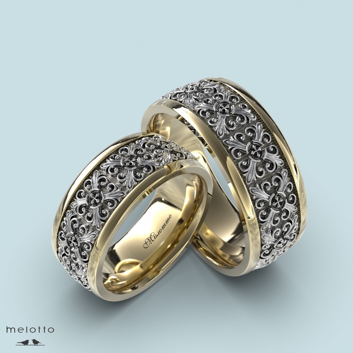 Обручальные кольца из комбинированного золота(Модель 2020)