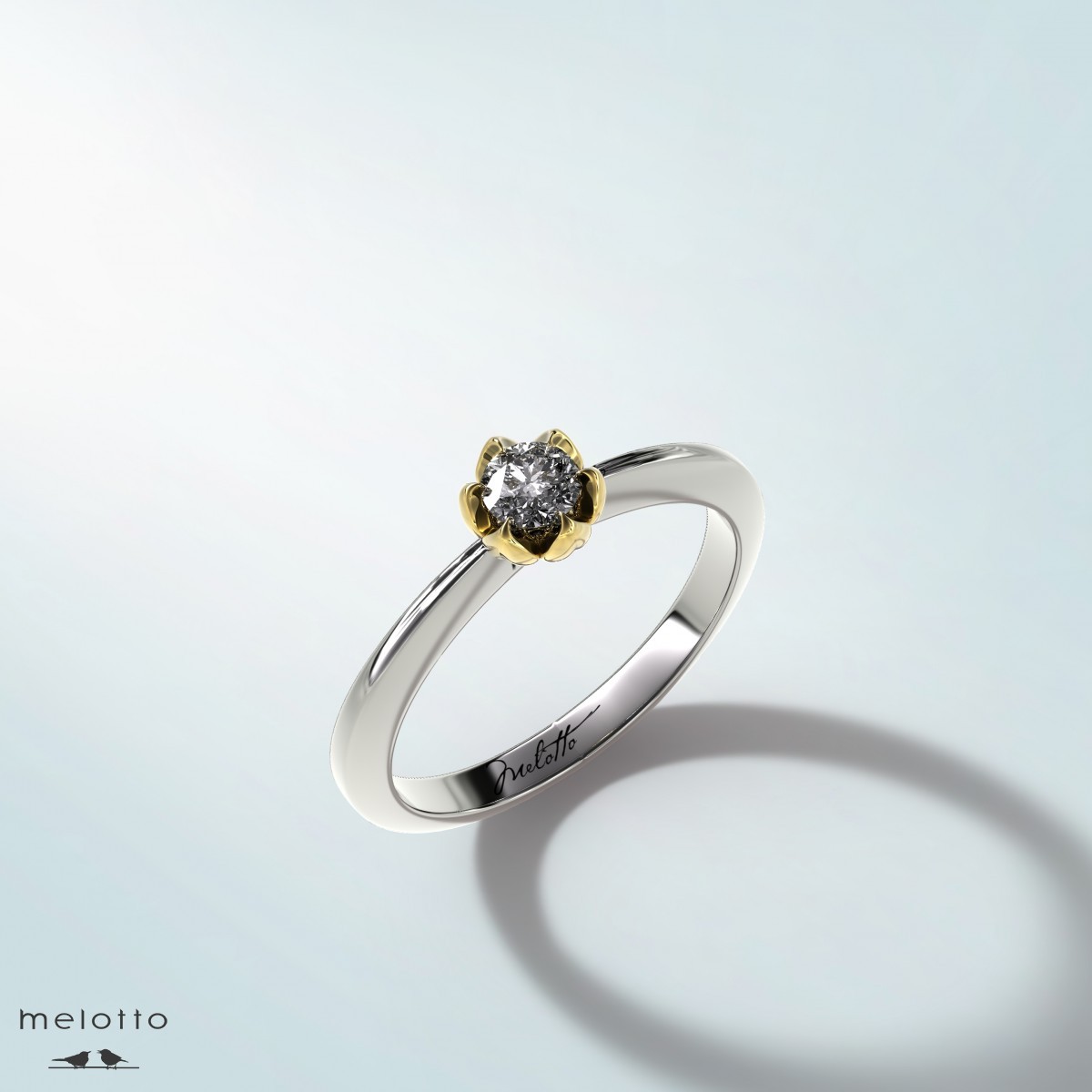 Обручальное кольцо для Нее с одним бриллиантом