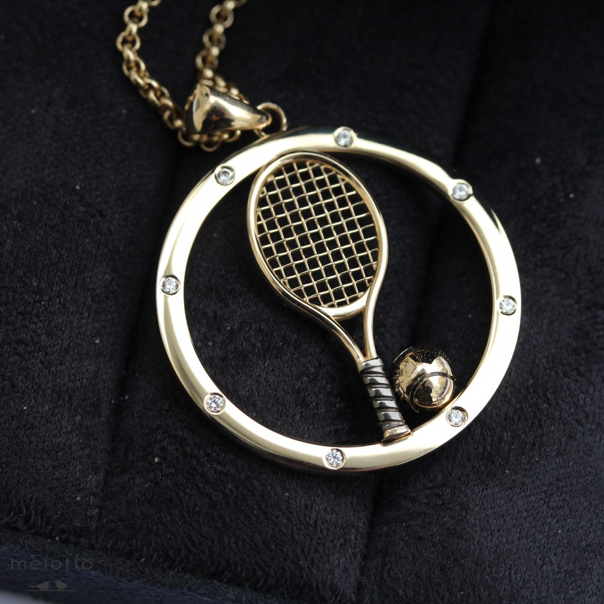 Кулон из золота Теннисная ракетка