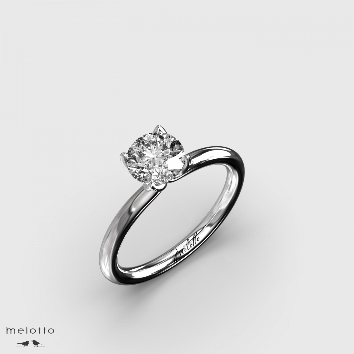 Кольцо на помолвку с бриллиантом Лилия