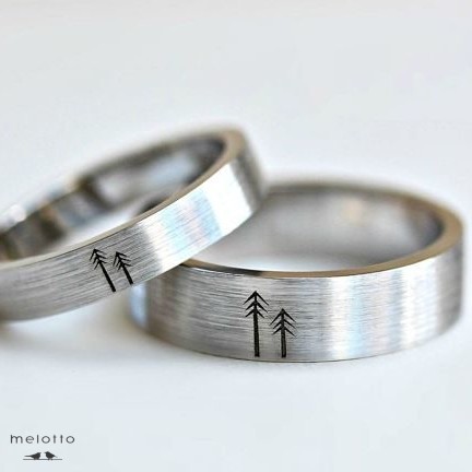 Обручальные кольца для пары Елки