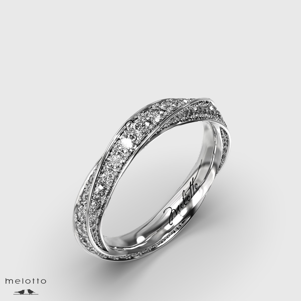 Женское обручальное кольцо «Спираль»