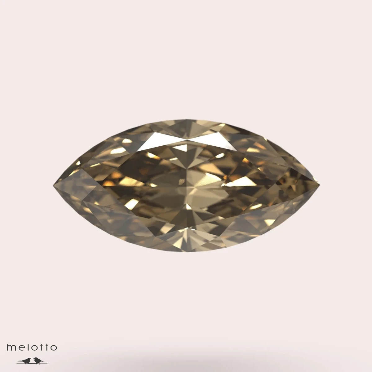 Раухтопаз огранка Маркиз