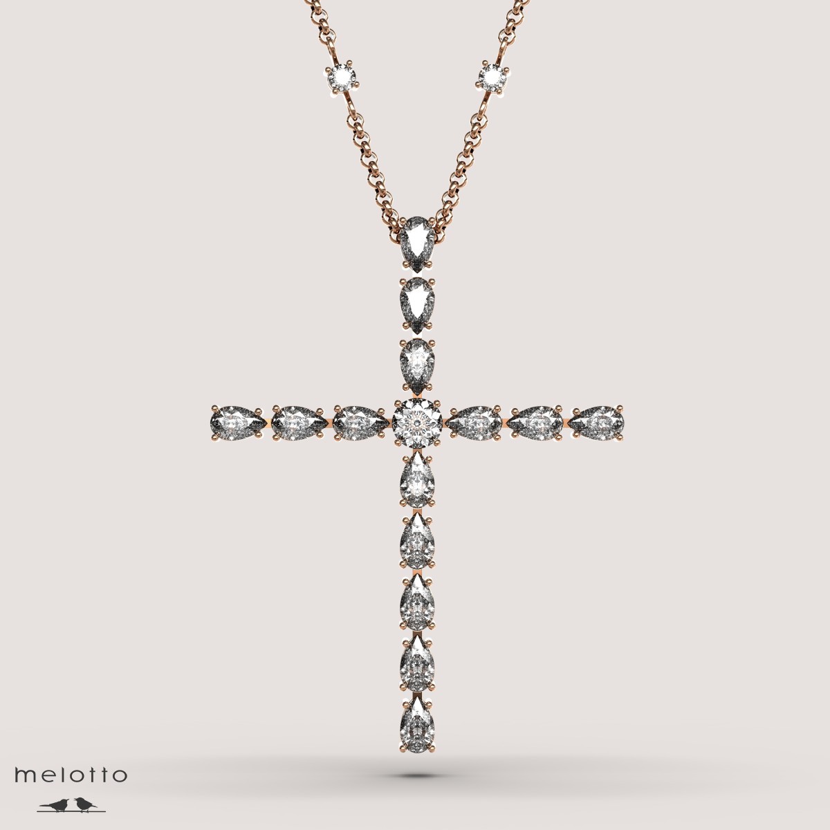 Кулон крест с бриллиантами Графф