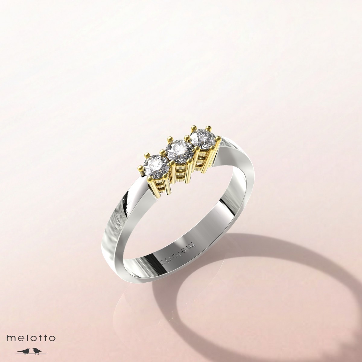 Помолвочное кольцо  «Trois diamants»