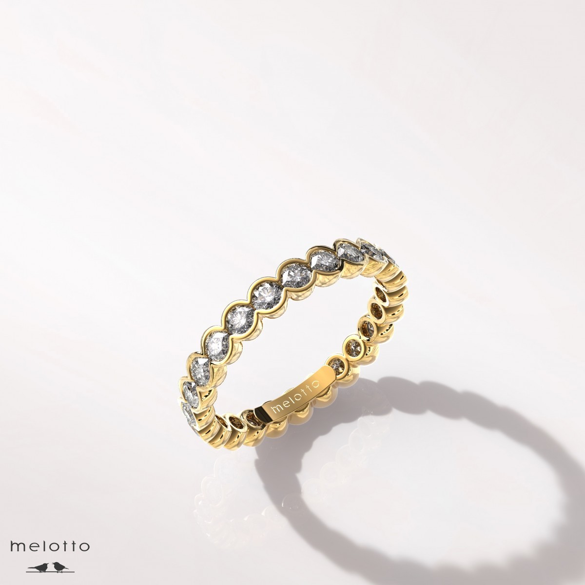Женское обручальное кольцо «Круглая бриллиантовая вечность»