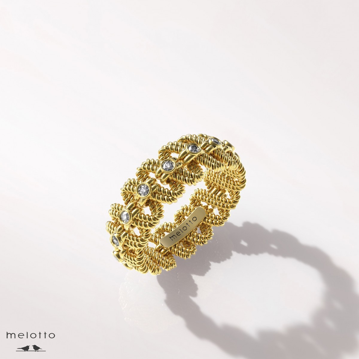 Женское обручальное кольцо «Золотая нить»