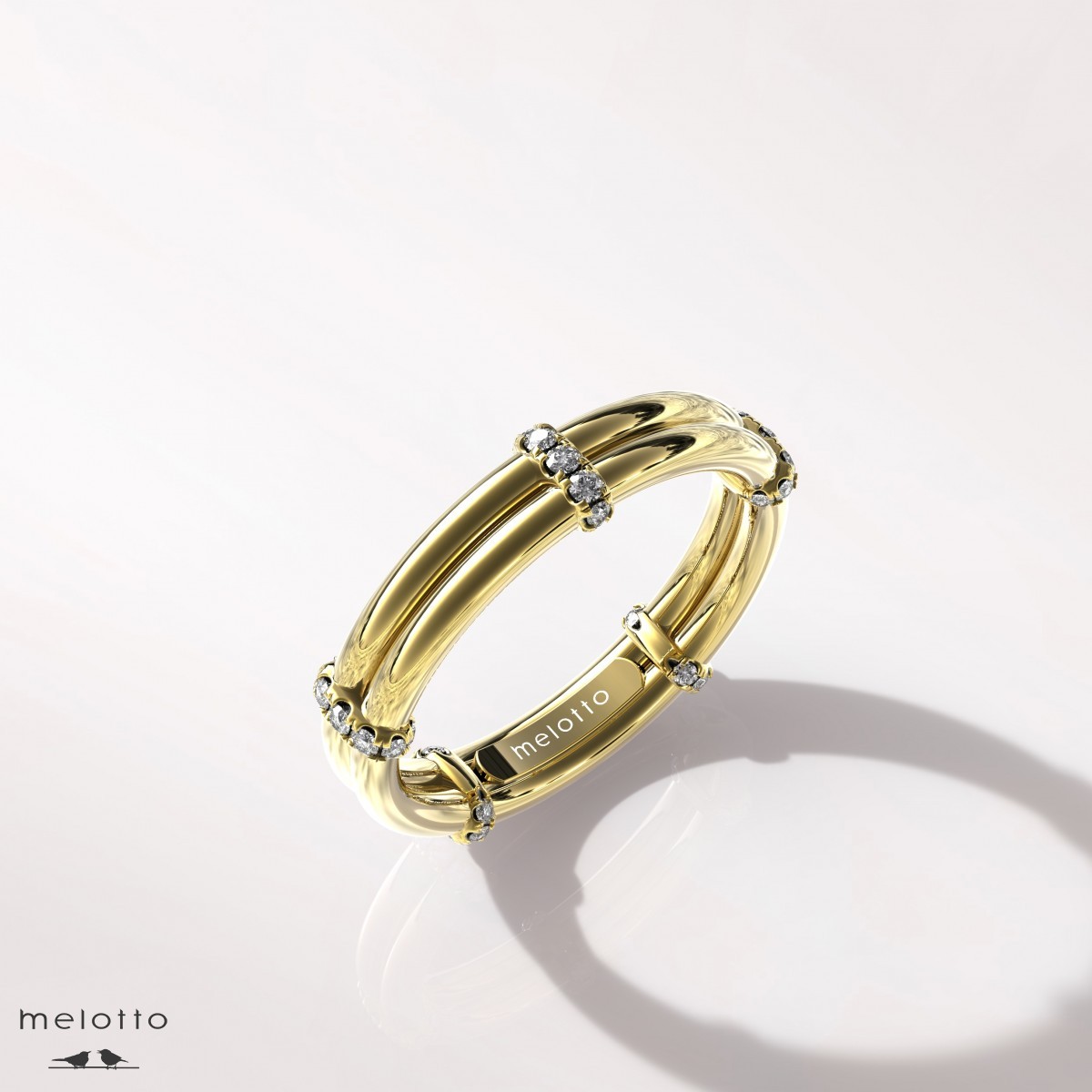 Женское обручальное кольцо «Желтое золото вечности»