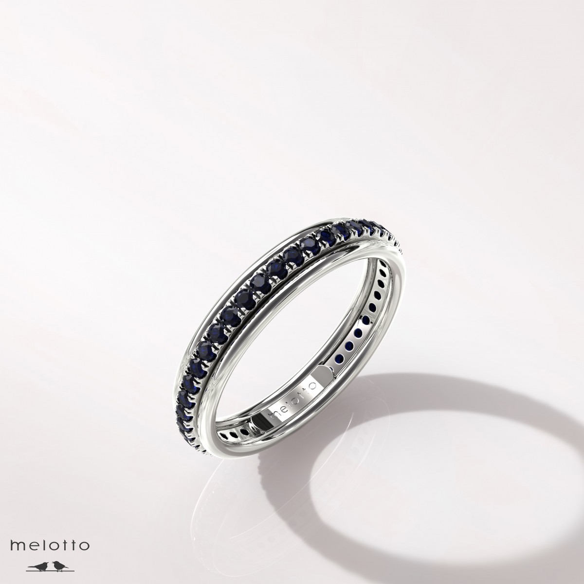 Женское обручальное кольцо «Blue sapphire»