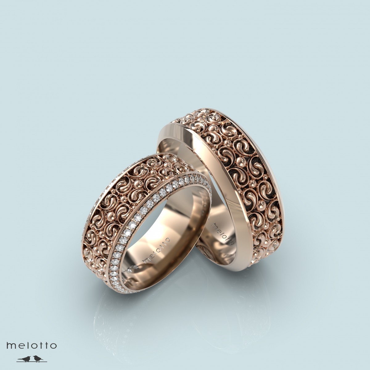 Обручальные кольца с бриллиантами «Versal»