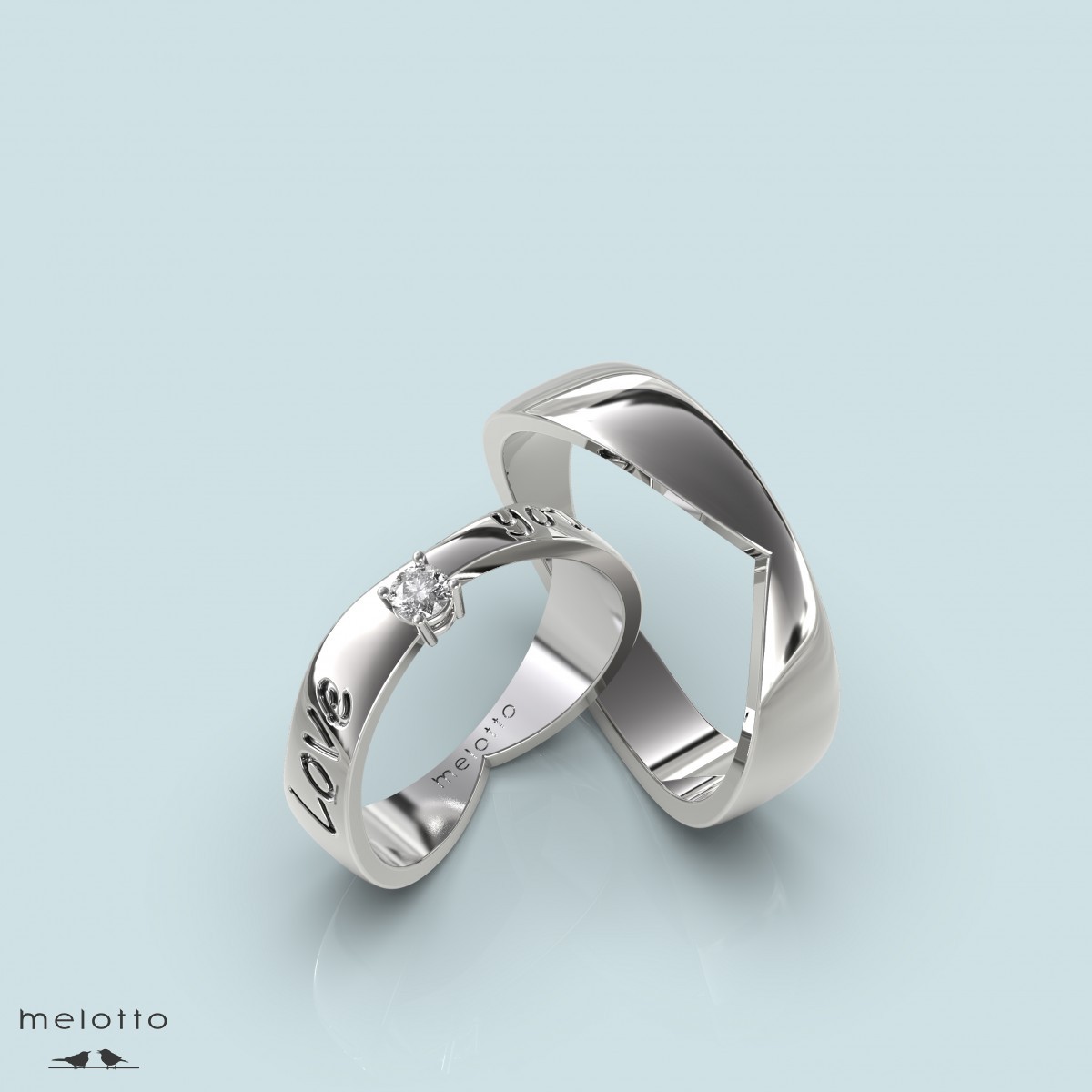 Дизайнерские обручальные кольца с гравировкой