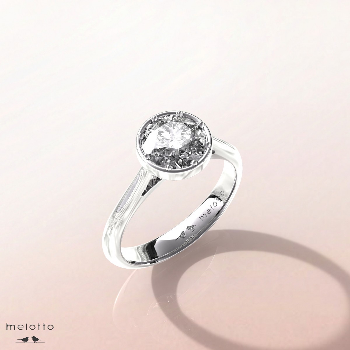Кольцо с бриллиантом  «Elegante»