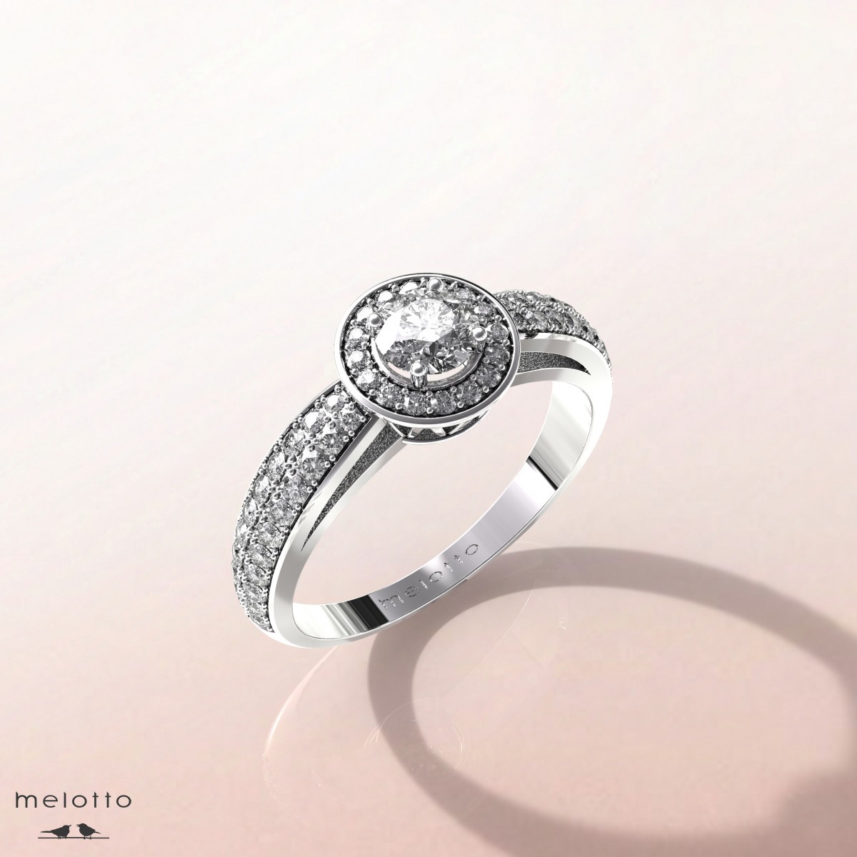 Помолвочное кольцо «Небо в алмазах»‎