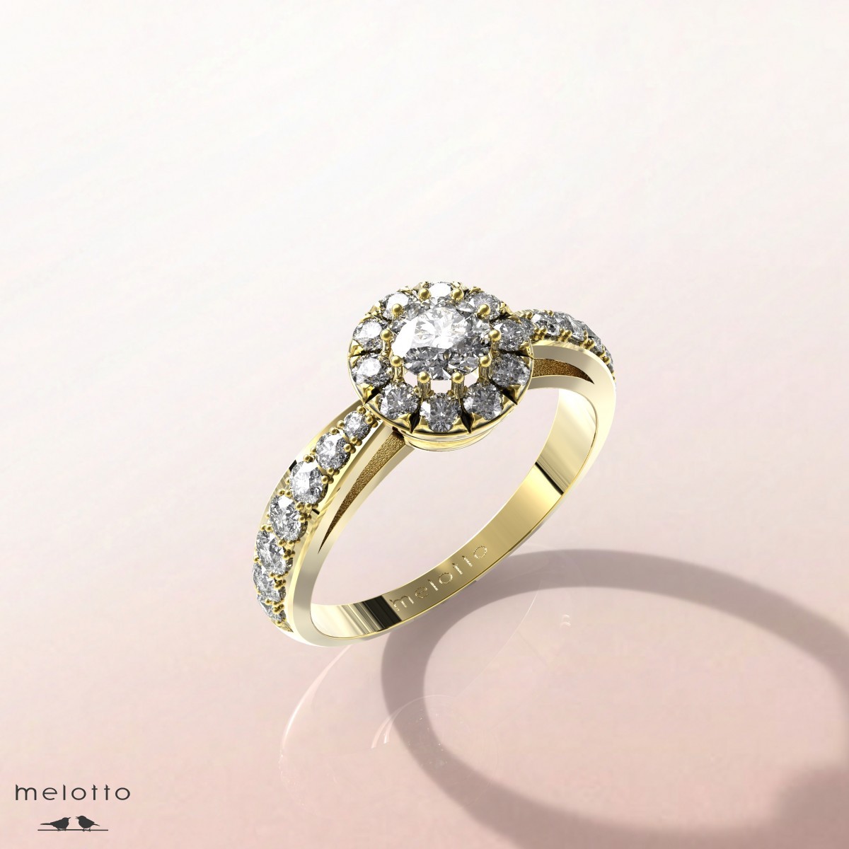 Кольцо с бриллиантом «Fiore di diamante»