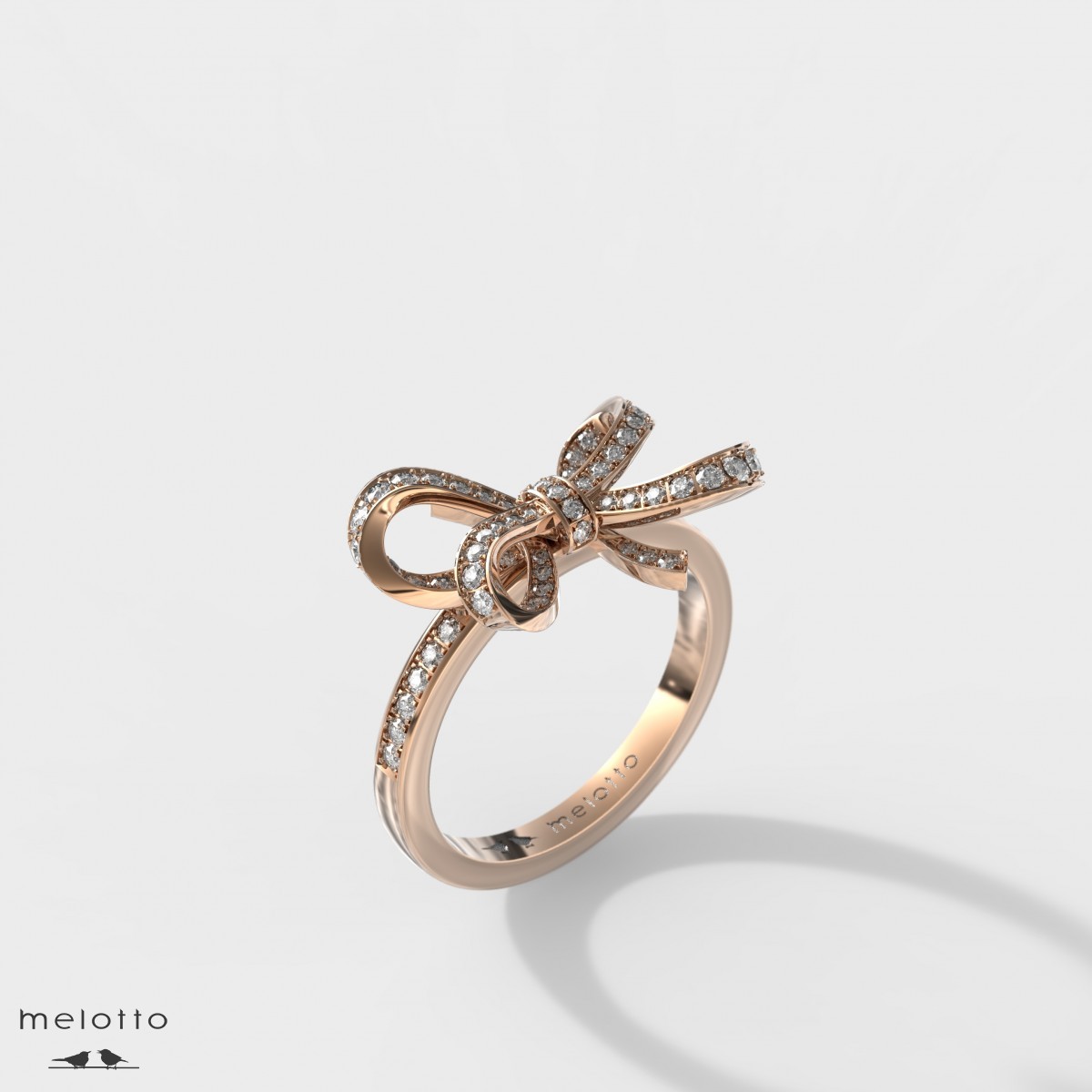 Женское кольцо «Бриллиантовый бант»