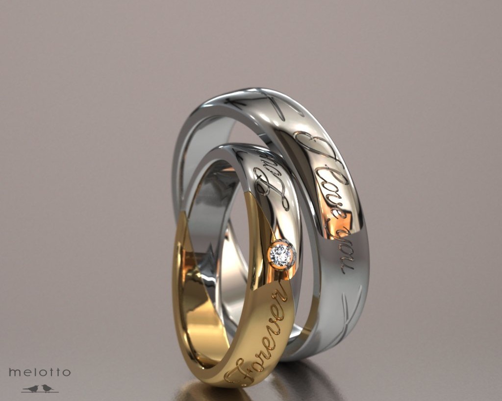обручальные кольца из двух видов золота