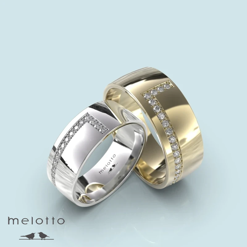 Простые обручальные кольца с камнями Простые обручальные кольца с камнями