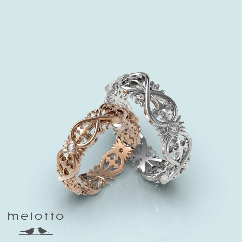 Обручальные кольца с ажуром