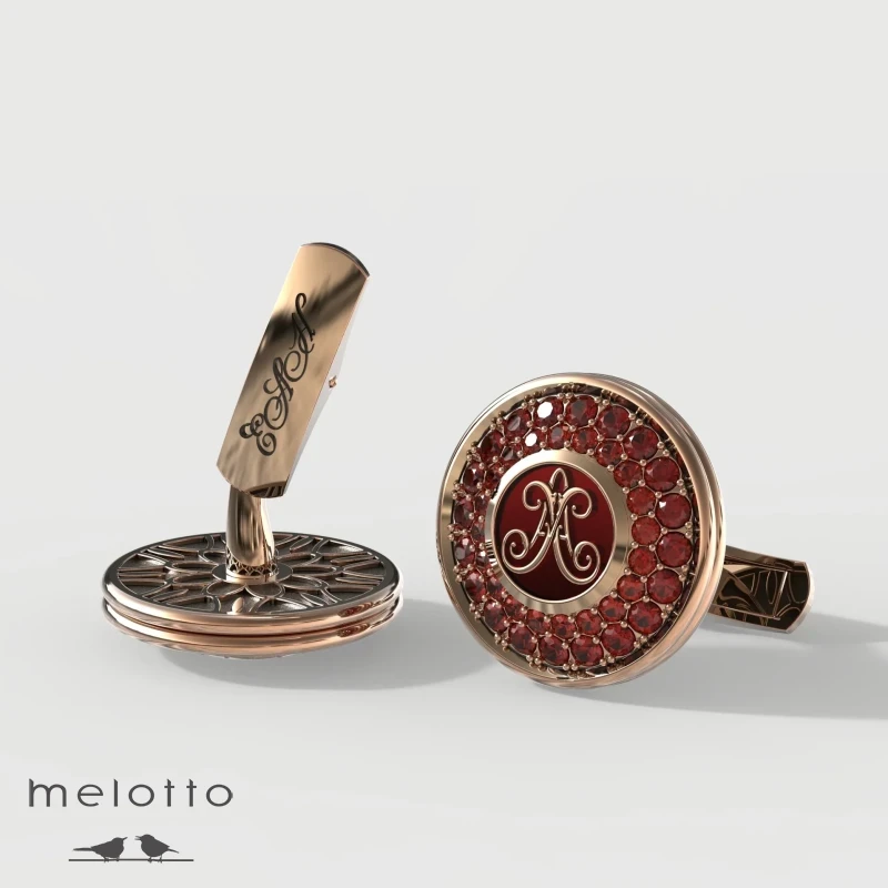 Запонки с рубином