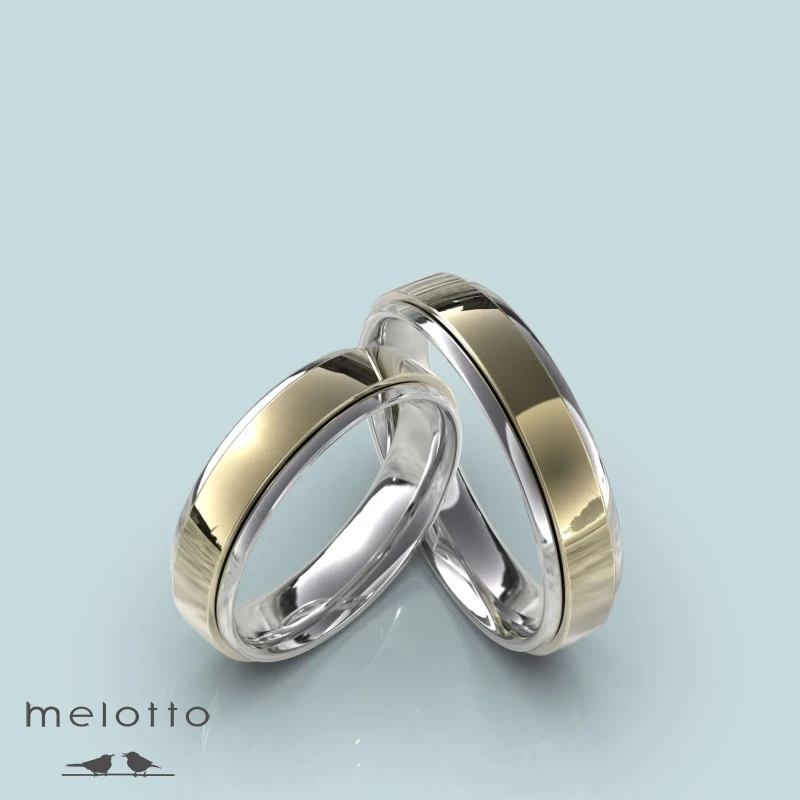 Толстые двухцветные обручальные кольца Толстые двухцветные обручальные кольца