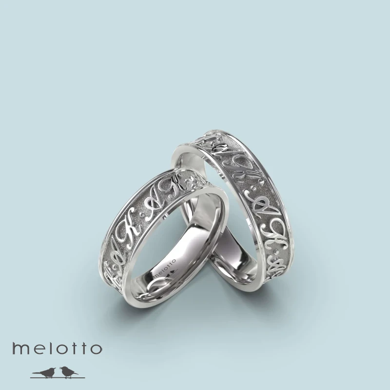 Обручальная пара с инициалами заказчика Обручальная пара с инициалами заказчика