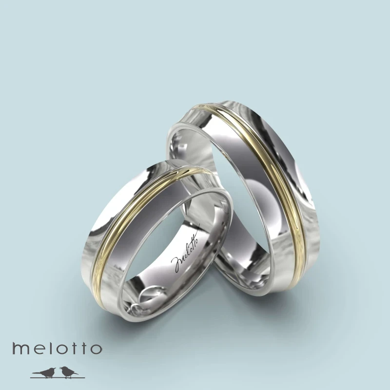 Стильная обручальная пара колец