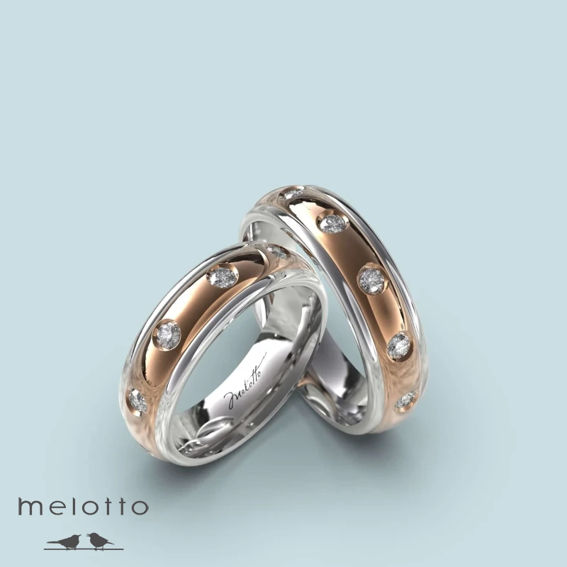 Обручальные кольца с вращающимися бриллиантами