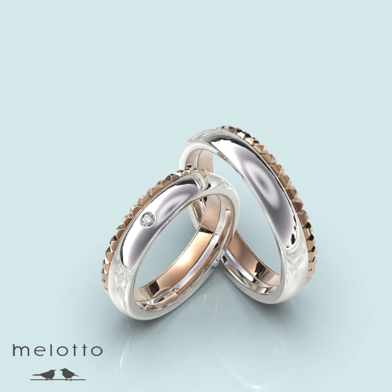 Комбинированная обручальная пара