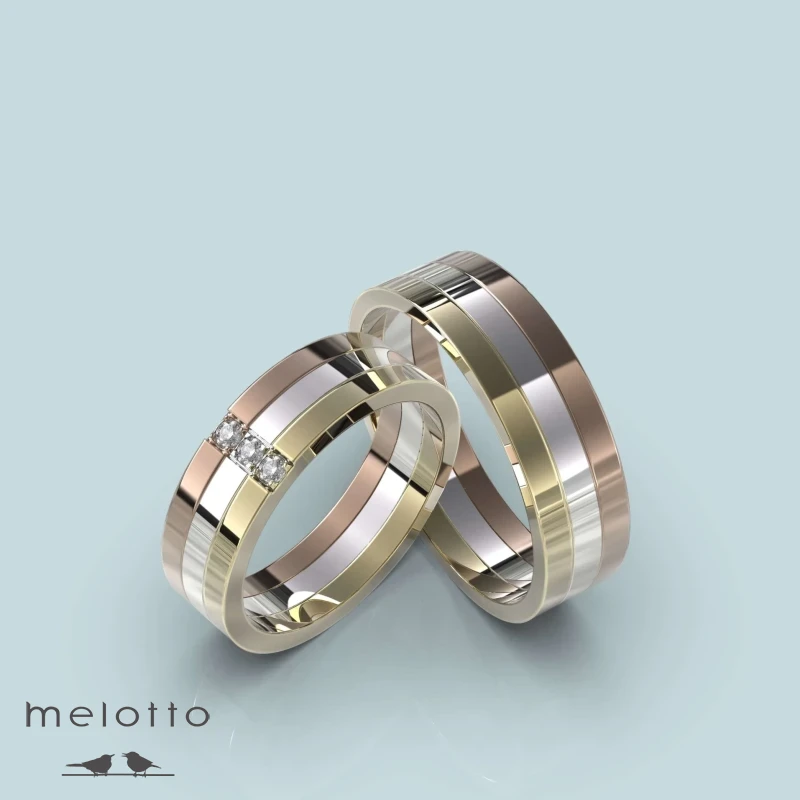 Парные обручальные кольца Тринити Парные обручальные кольца Тринити