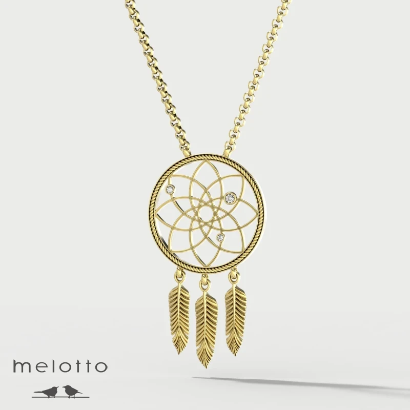 Золотое колье «Ловец снов»