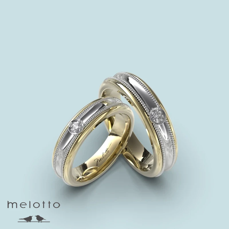 Витые обручальные кольца с бриллиантами