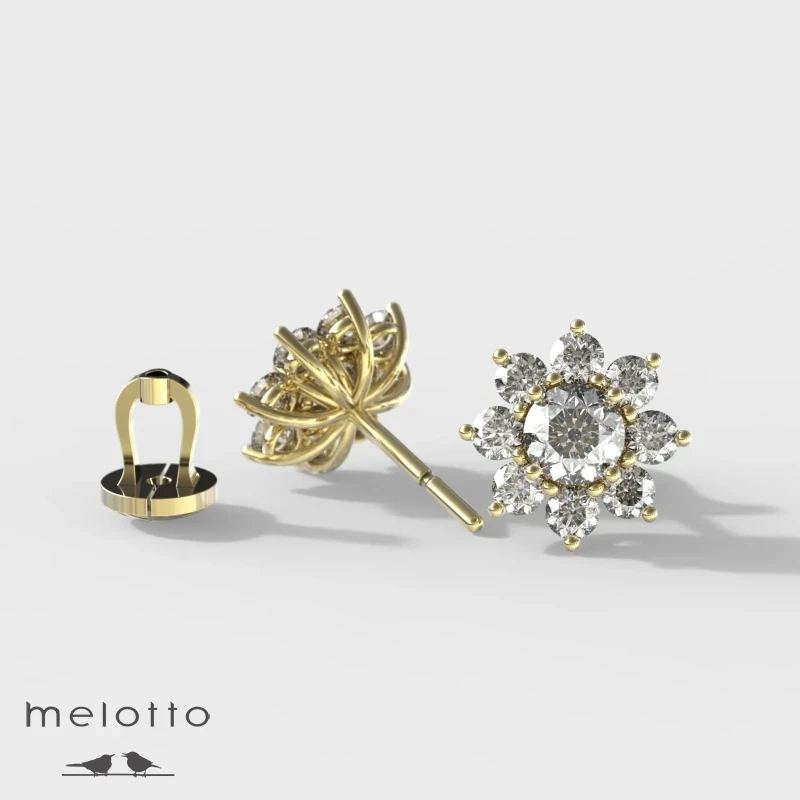 Бриллиантовые серьги-гвоздики Бриллиантовые серьги-гвоздики