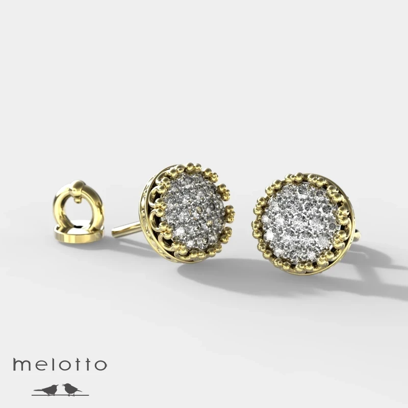 Серьги-гвоздики Корона