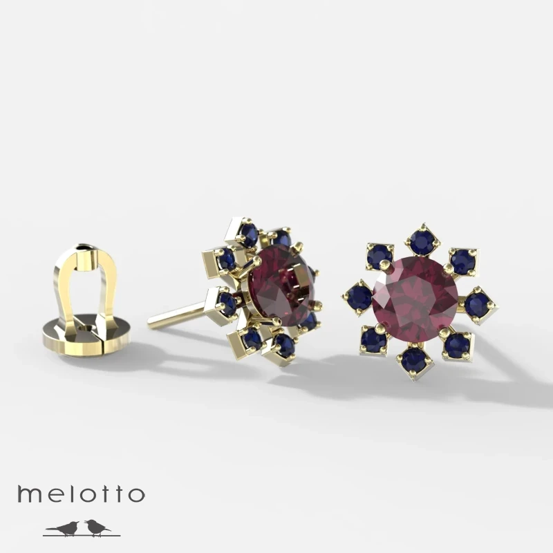 Серьги-гвоздики Снежинка Серьги-гвоздики Снежинка