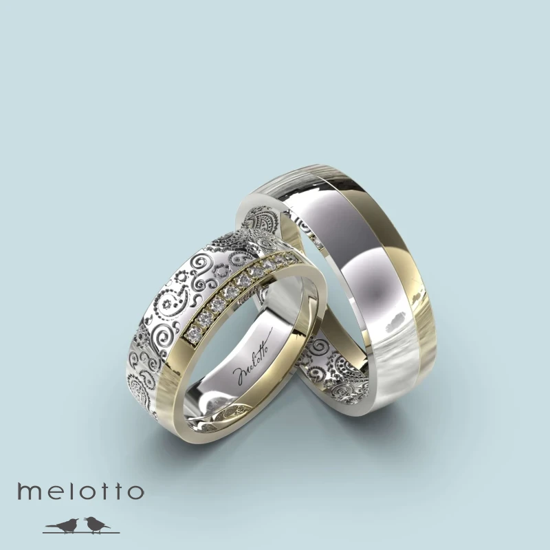 Обручальные кольца с Огуречным орнаментом Обручальные кольца с Огуречным орнаментом