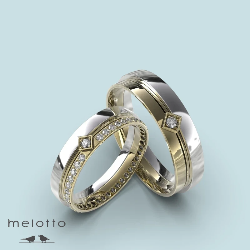 Необычные классические обручальные кольца