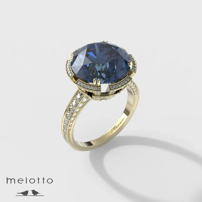 Элегантное женское кольцо с сапфиром Элегантное женское кольцо с сапфиром