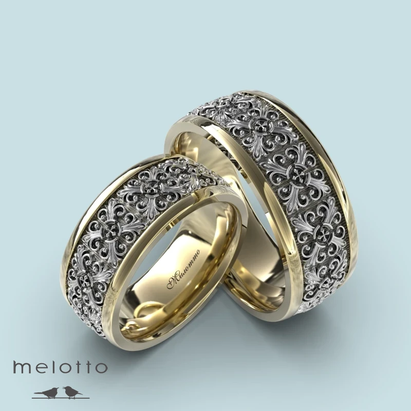 Обручальные кольца из комбинированного золота(Модель 2020) Обручальные кольца из комбинированного золота(Модель 2020)