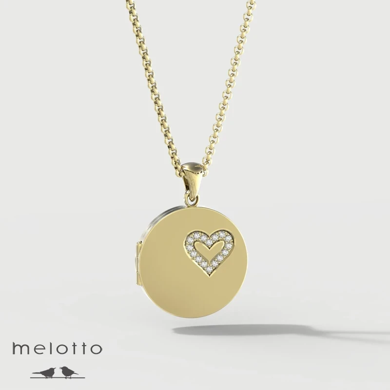 Кулон с сердцем под два фото