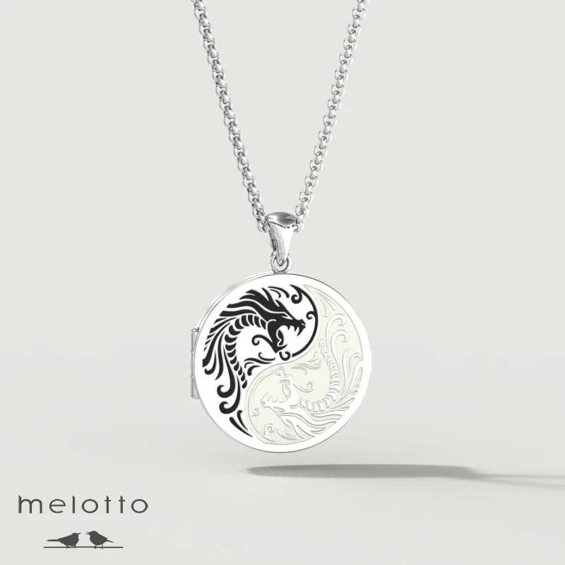 Открывающийся кулон Дракон под два фото Открывающийся кулон Дракон под два фото