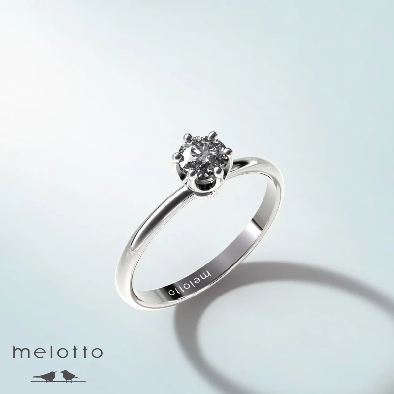 Красивое помолвочное кольцо с одним бриллиантом Красивое помолвочное кольцо с одним бриллиантом