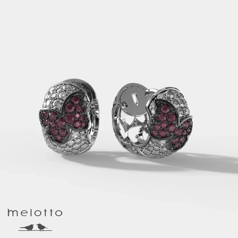 Серебряные серьги КОНГО с бабочками