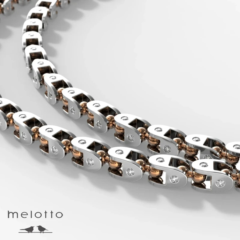 Золотая цепочка Ренессанс с бриллиантами